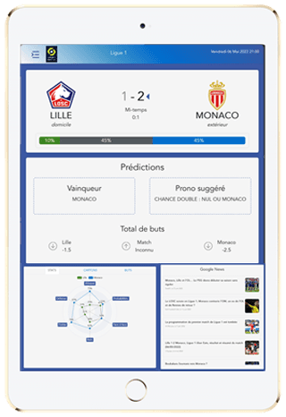 Capture d’écran d’un exemple de match analysé par l’outil de pronostic foot d’EasyBrainBet